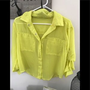 Yellow Button up Blouse